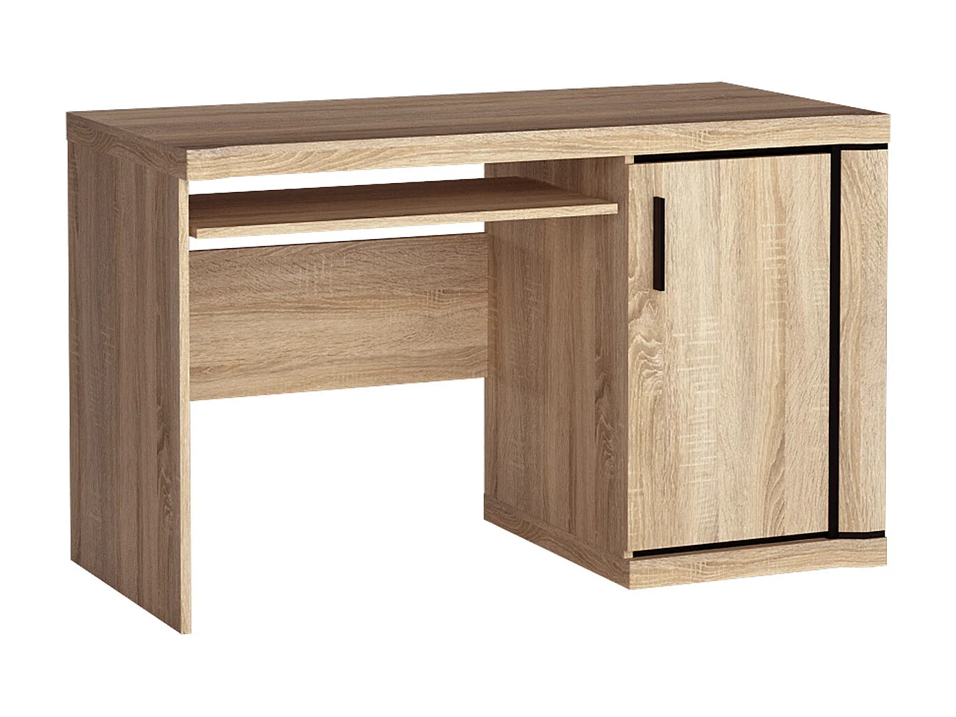 Bureau Lorelie 112, Avec des portes|Étagère à clavier, Le nombre de portes: 1, 77x126cm