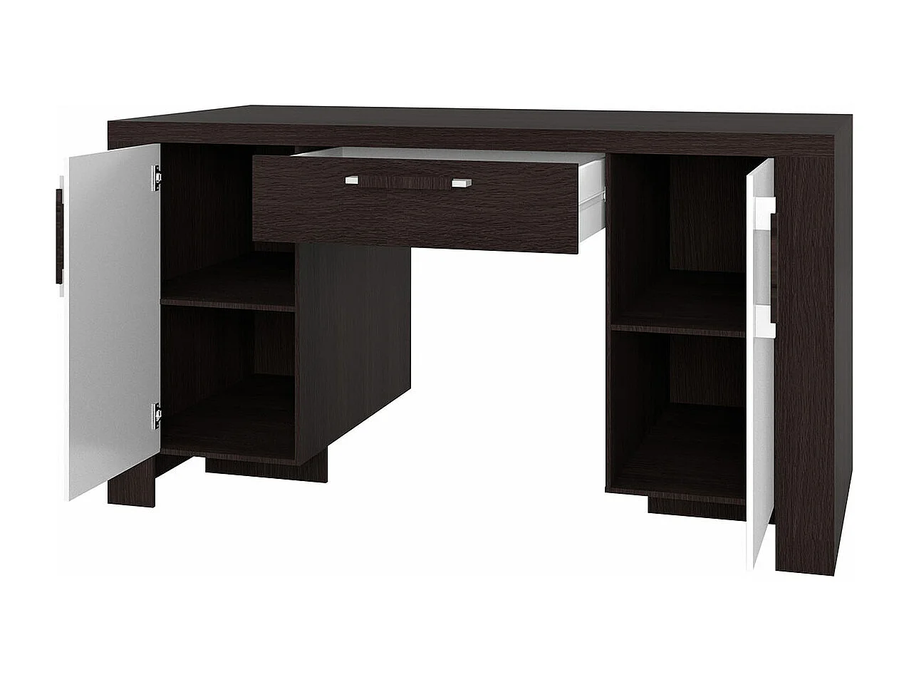 Bureau Melfeli 114, Avec des portes|Avec tiroirs, Le nombre de portes: 2, 77x140x55cm