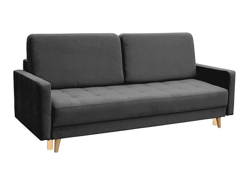 Canapé convertible 3 places en tissu gris INDEPENDENCE