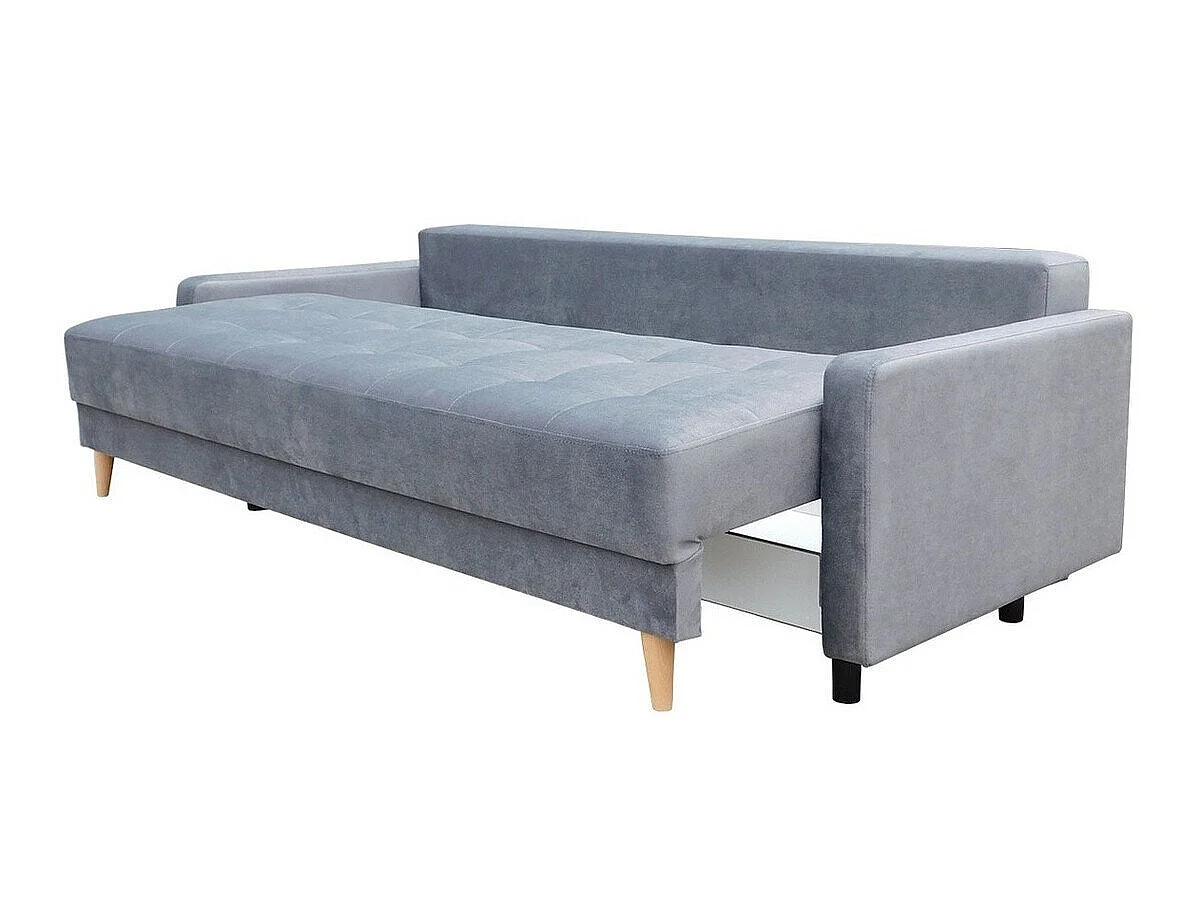 Canapé convertible 3 places en tissu gris INDEPENDENCE
