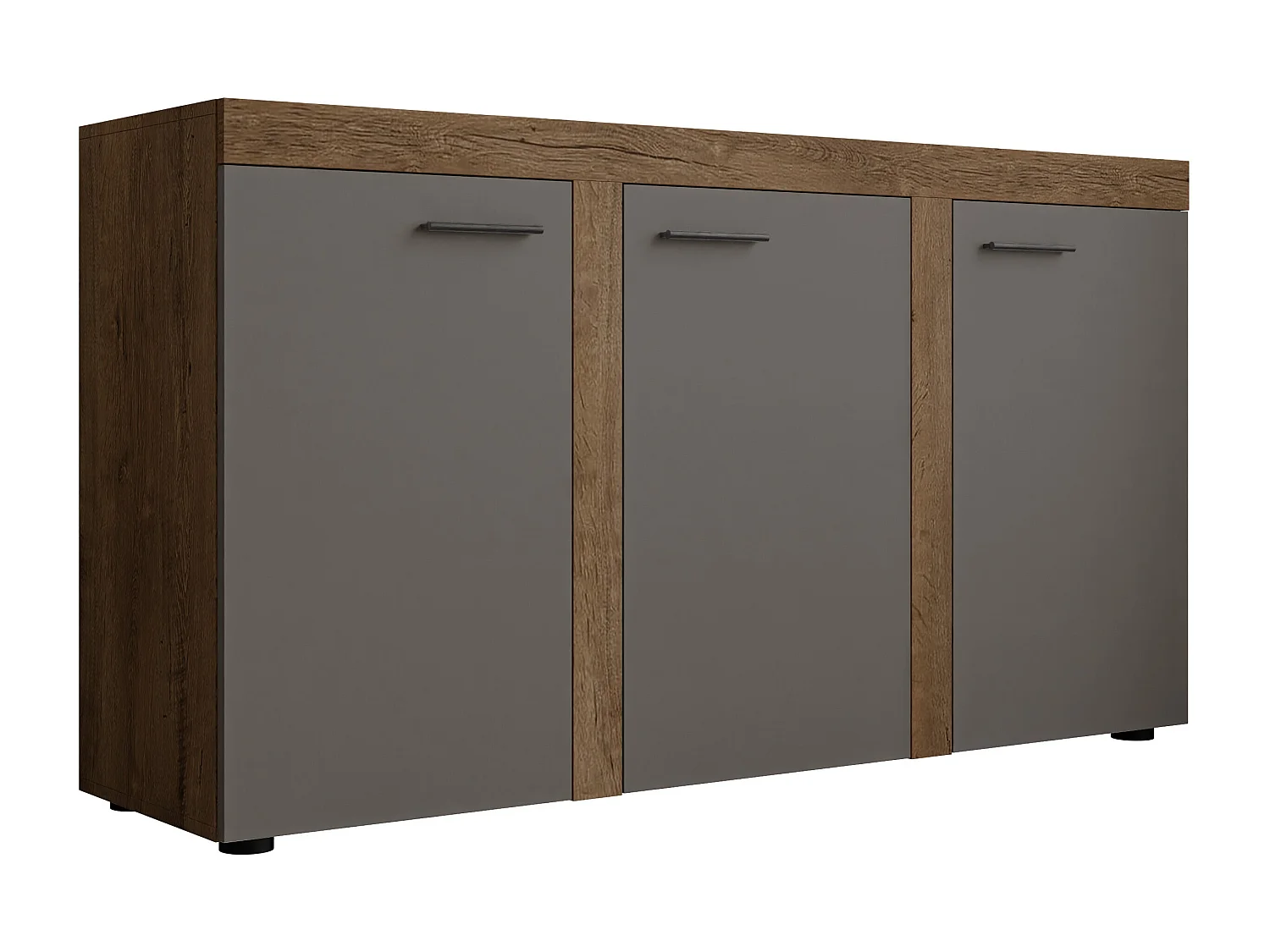 Buffet Tucson 121, Chêne de Lefkas|Anthracite, 82x149cm, Le nombre de portes: 340cm
