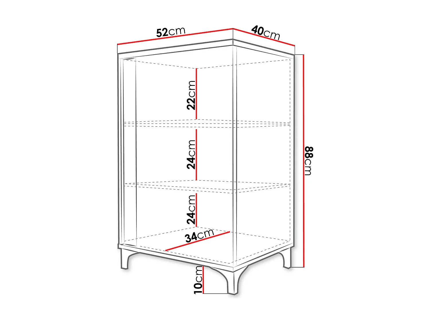 Buffet Livseri 100, Clair bois|Blanc brillant|Blanc, 88x52cm, Le nombre de portes: 140cm