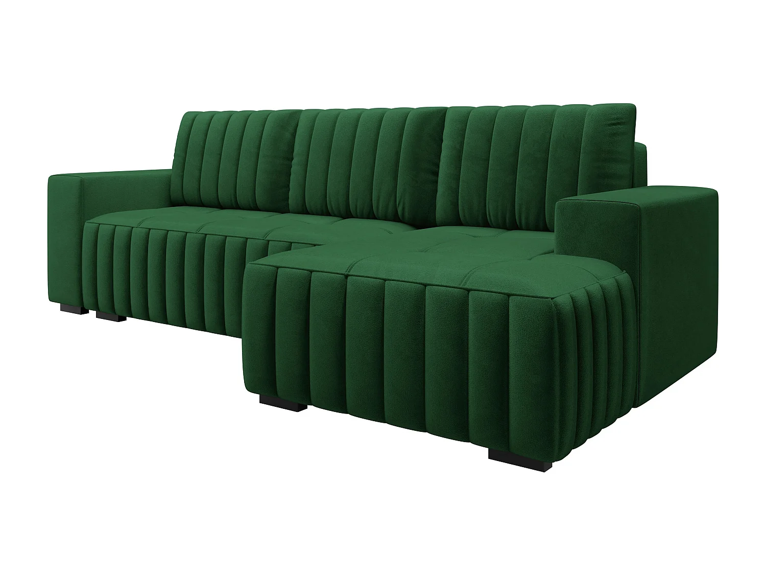 Canapé d'angle Columbus 154, Vert, Disponible, 240x140x85cm