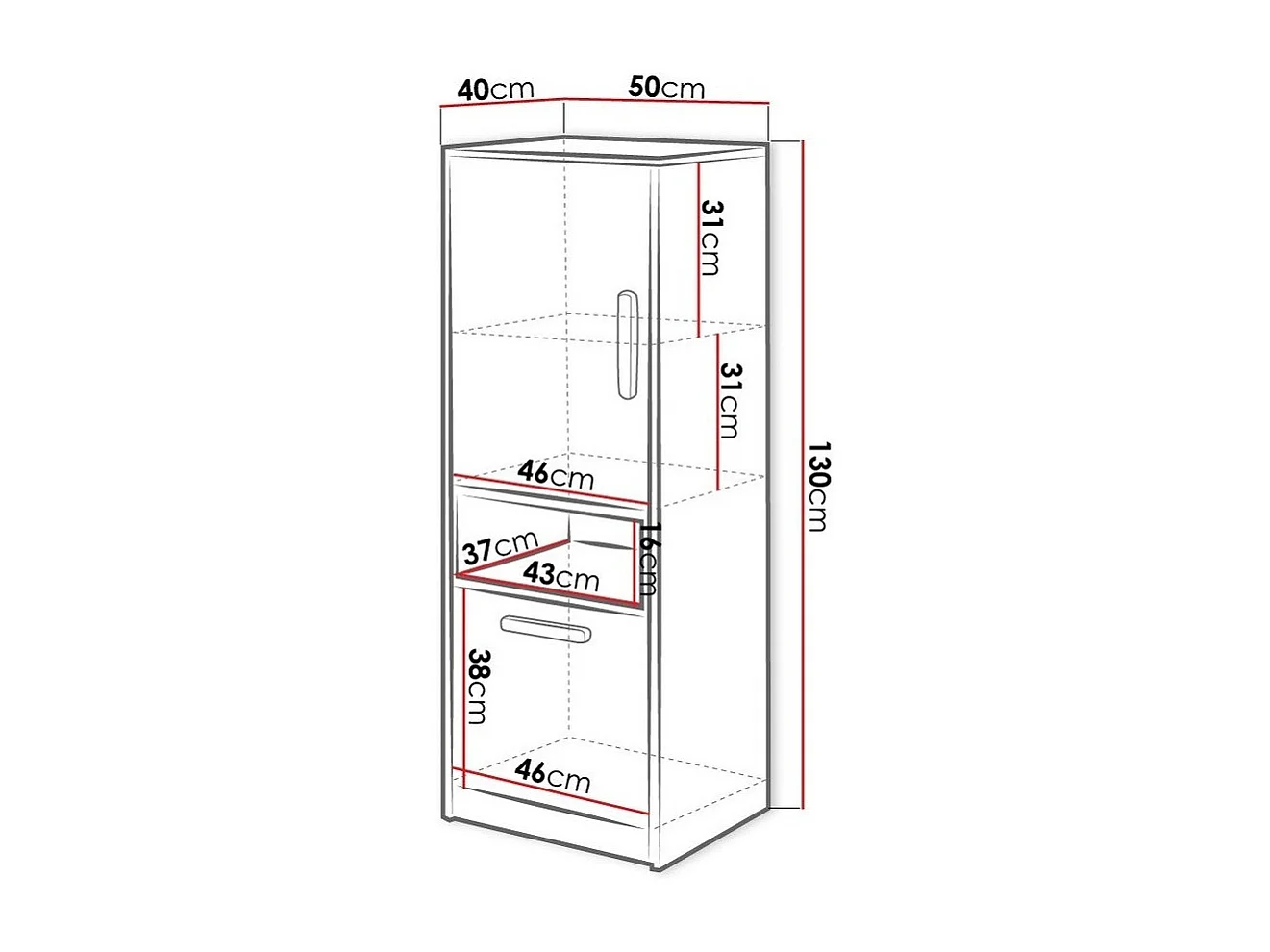 Buffet Veravie 108, Graphite|Gris clair|Blanc|Hêtre, 130x50cm, Le nombre de portes: 140cm