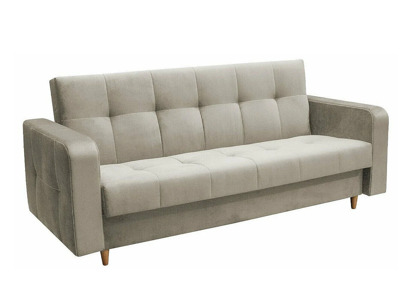 Canapé convertible clic-clac 2 places en tissu marron EDINBURG 98x223x93 cm