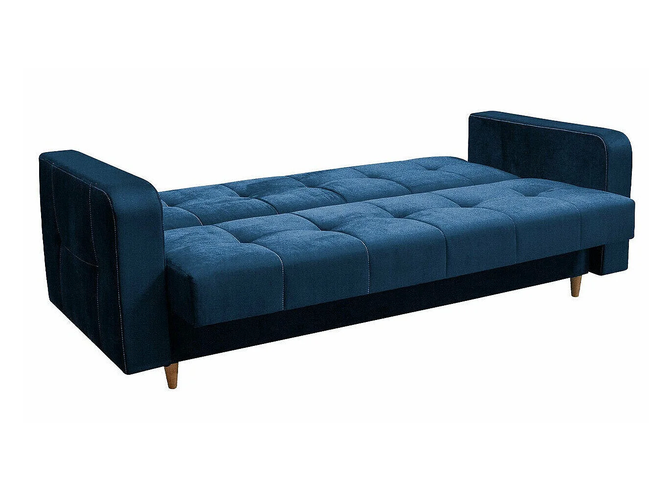 Canapé convertible clic-clac 2 places en tissu marron EDINBURG 98x223x93 cm