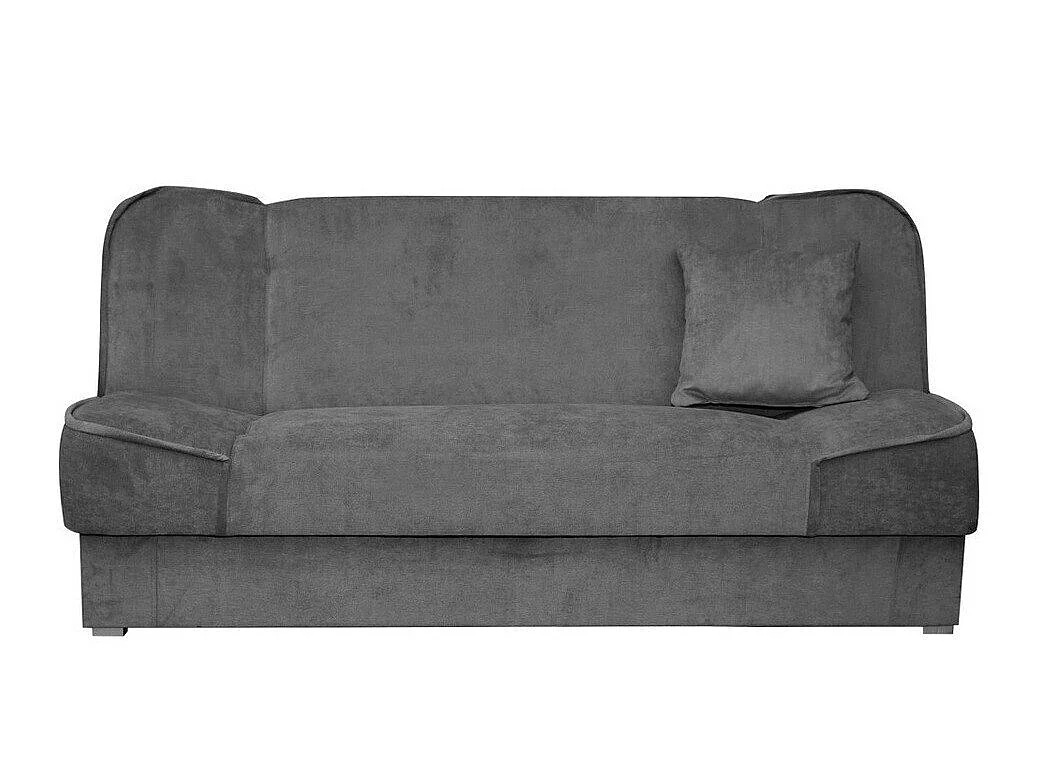 Canapé convertible 3 places en tissu gris COLUMBUS 80x175x80 cm