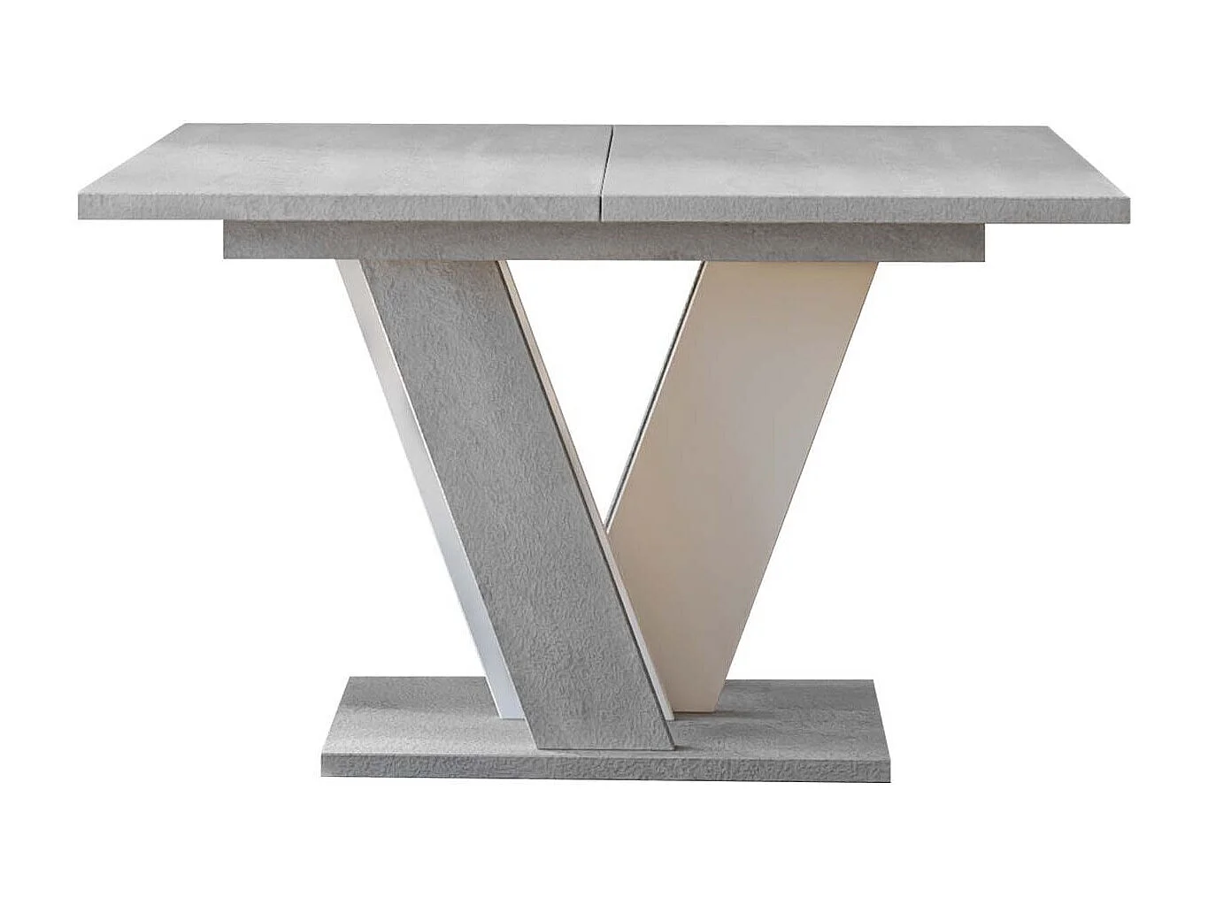 Table Goodyear 125, Blanc|Gris, 75x90x120cm, Disponible, Stratifié