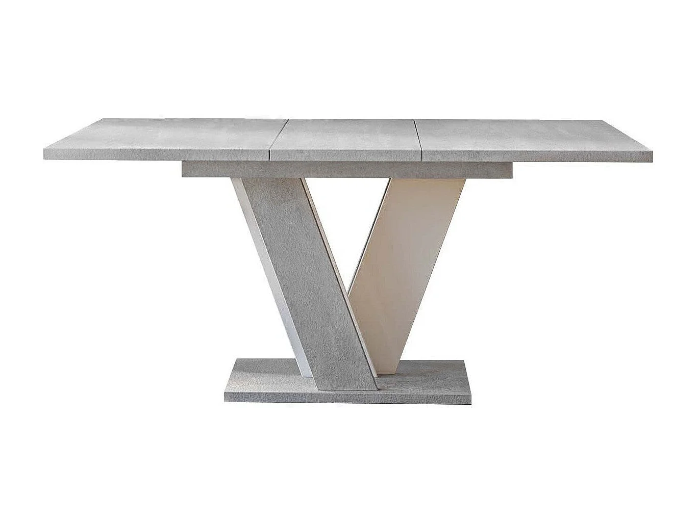 Table Goodyear 125, Blanc|Gris, 75x90x120cm, Disponible, Stratifié