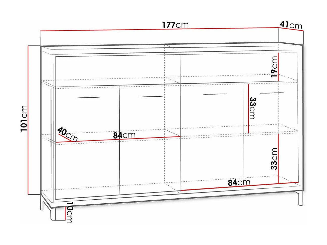 Commode Etrmoni 105, Clair bois|Chêne, Tiroirs et portes, Nombre de tiroirs: 2, 101x177cm