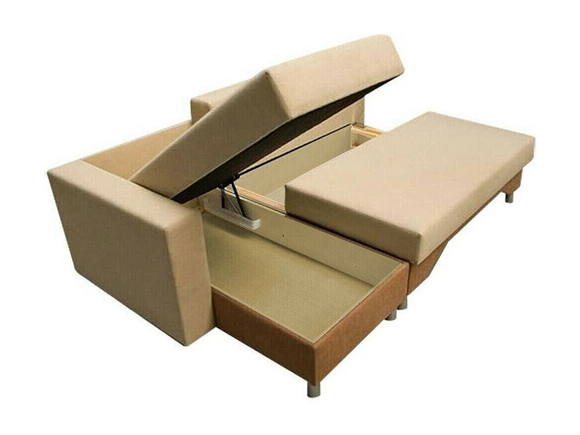 Canapé d'angle Akron 100, Marron, Disponible, 215x133x95cm