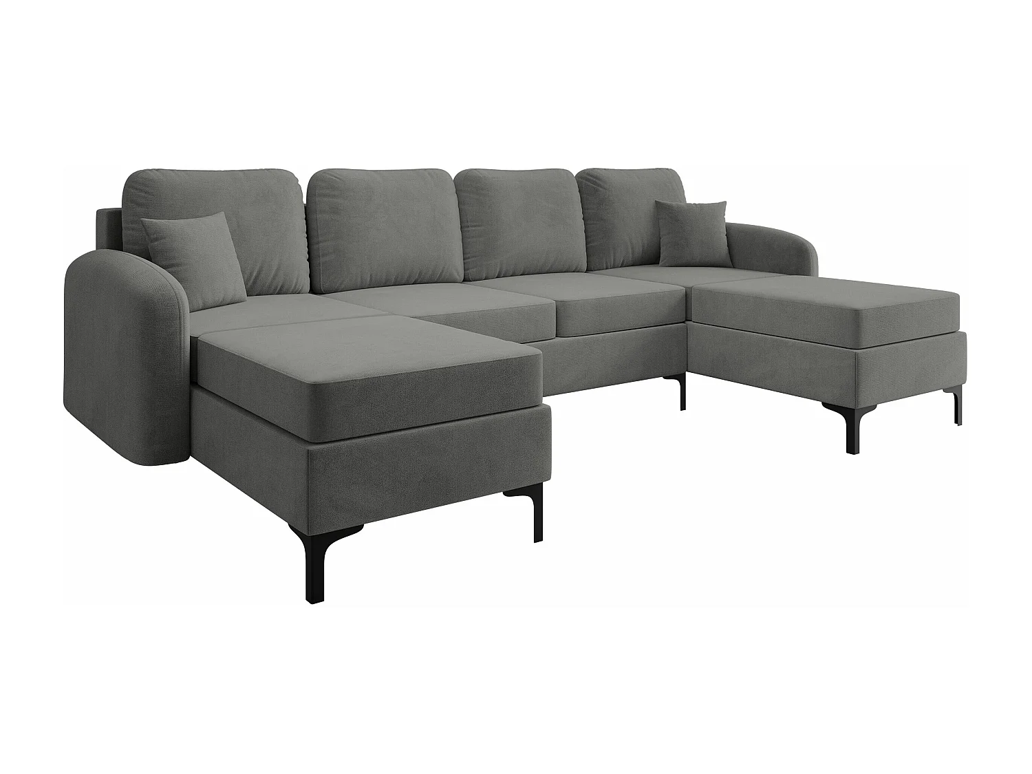 Canapé d'angle Torlua 104, Gris, Disponible, 293x172x96cm