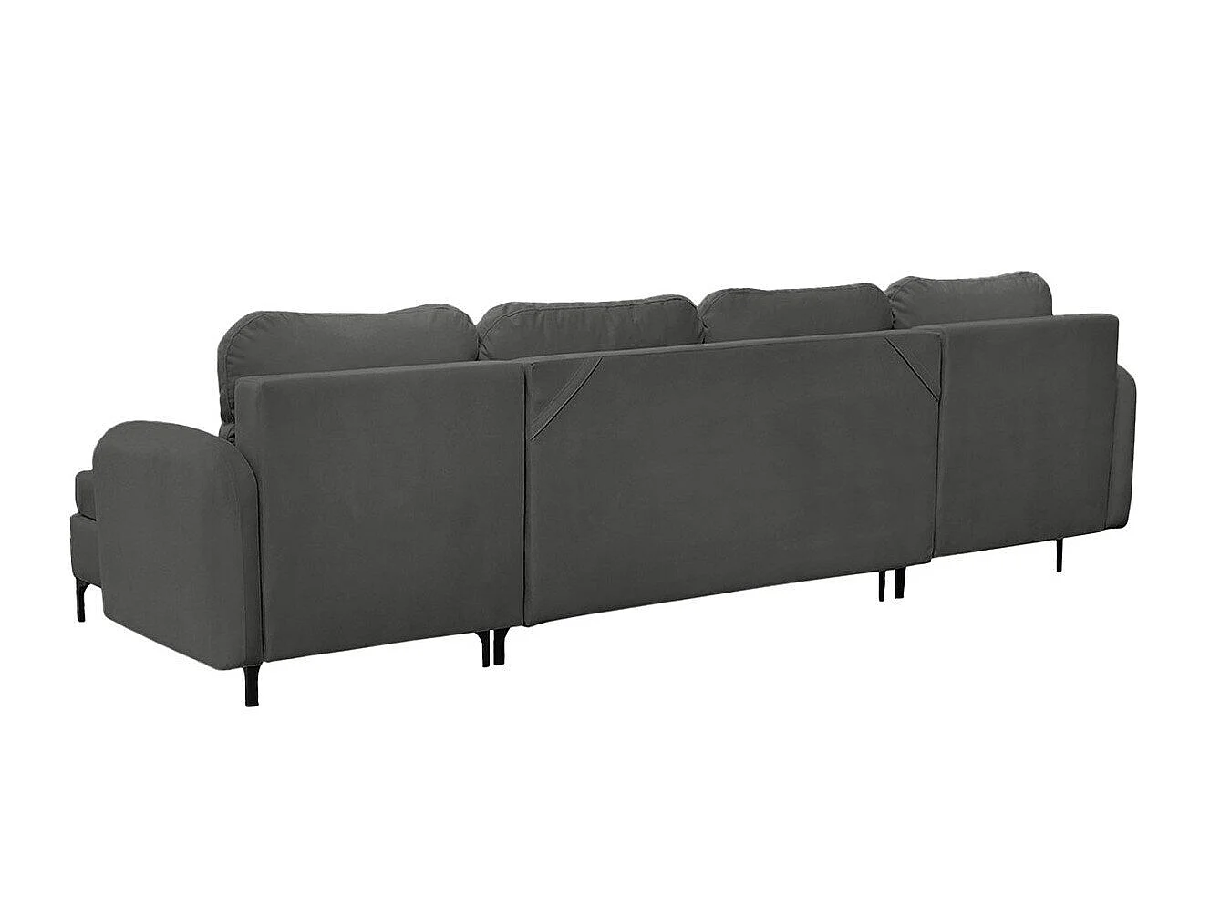 Sofá rinconero Torlua 104, Gris oscuro, Función de descanso