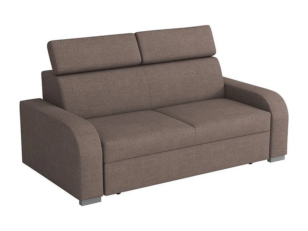 Canapé Etrcala 102, Marron, 200x100x85cm, Tissu, Pieds: Plastique|Bois