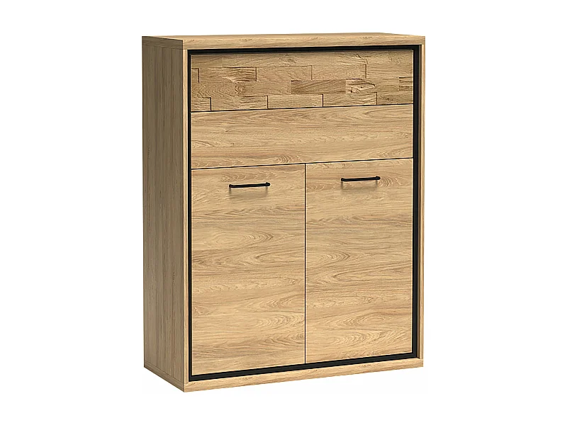 Commode Etrmoni 103, Clair bois|Chêne, Tiroirs et portes, Nombre de tiroirs: 2, 120x92cm