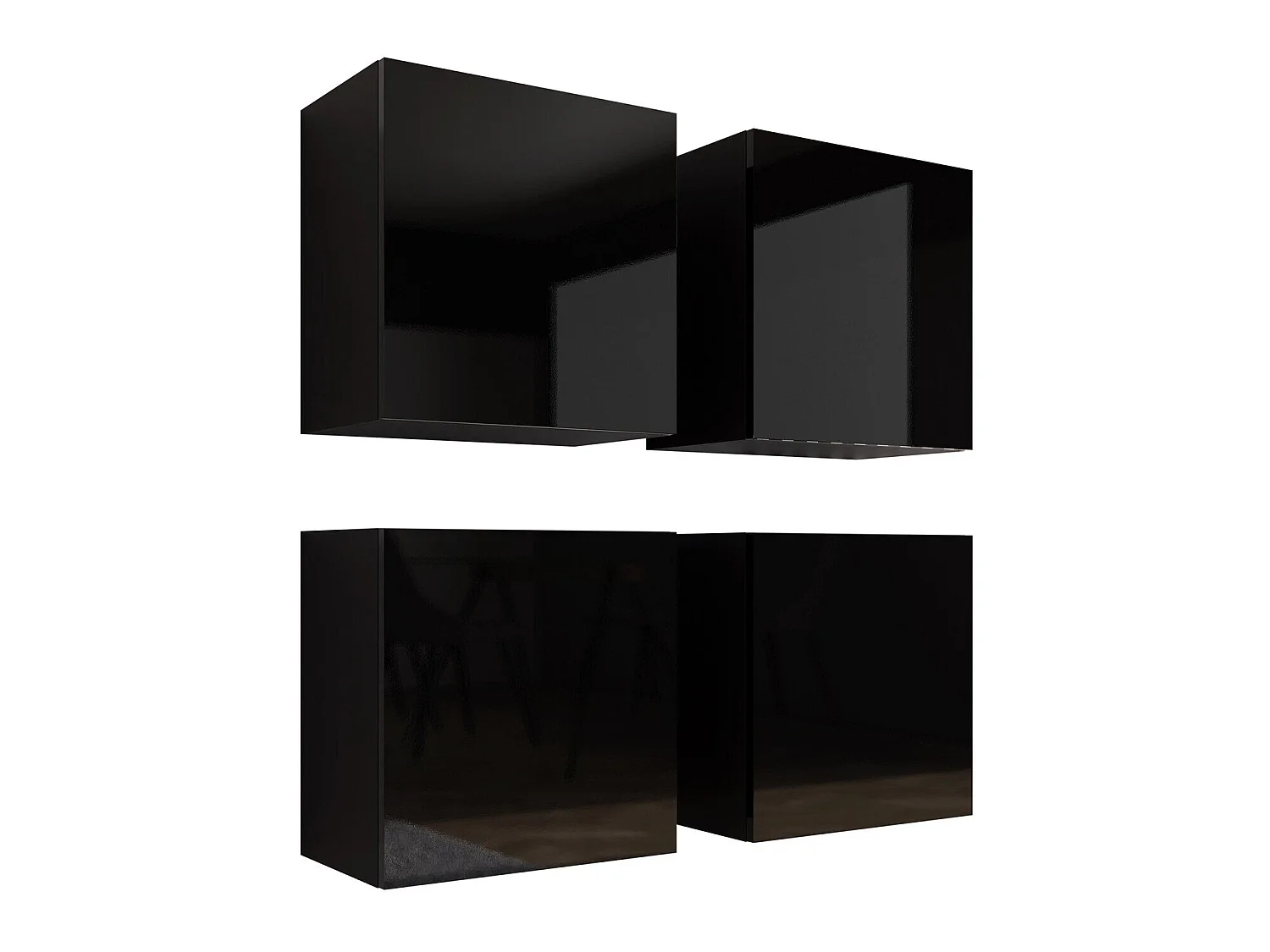 Ensemble d'armoires Vilrin, Stratifié, 10x10x3cm