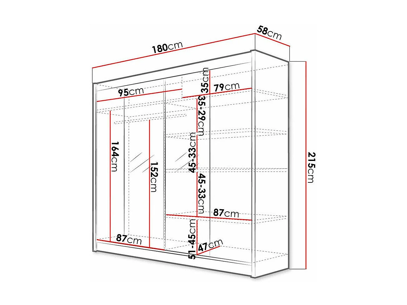 Armoire Closico 138, Chêne Artisan|Noir, 215x180x58cm, Portes d'armoire: Coulissantes