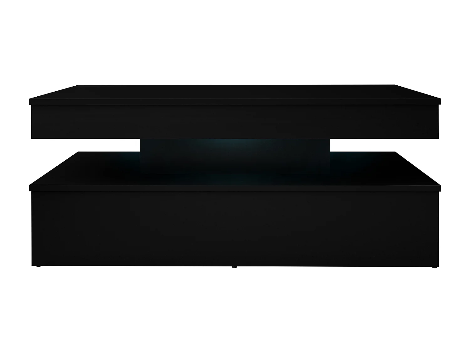 Table basse Monfero 100, Noir brillant|Noir, 50x55x120cm, MDF, Angulaire