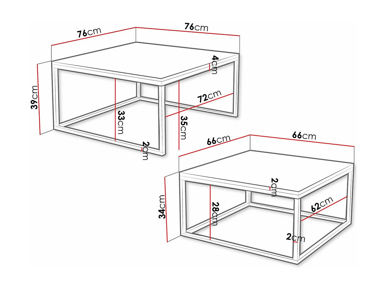 Ensemble tables basses Oswego 102, Doré|Marbre blanc, 39x76x76cm, Stratifié, Angulaire