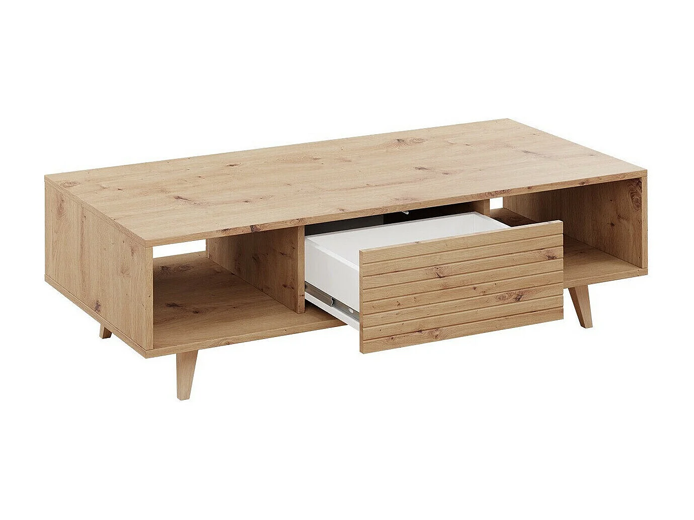 Table basse Comfivo Romtori 104, Chêne Artisan, 36x60x120cm, Stratifié, Angulaire