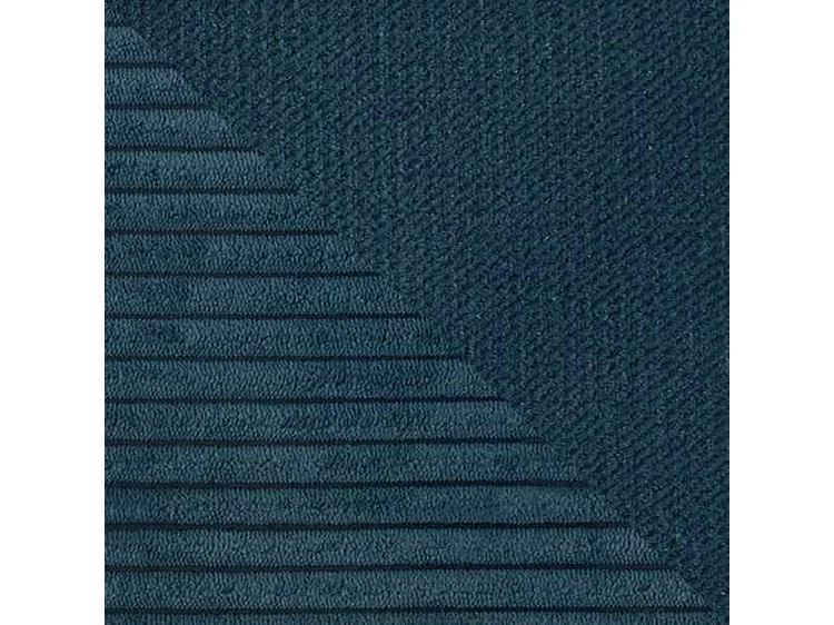 Canapé convertible clic-clac 2 places en velours bleu EDINBURG 93x225x98 cm