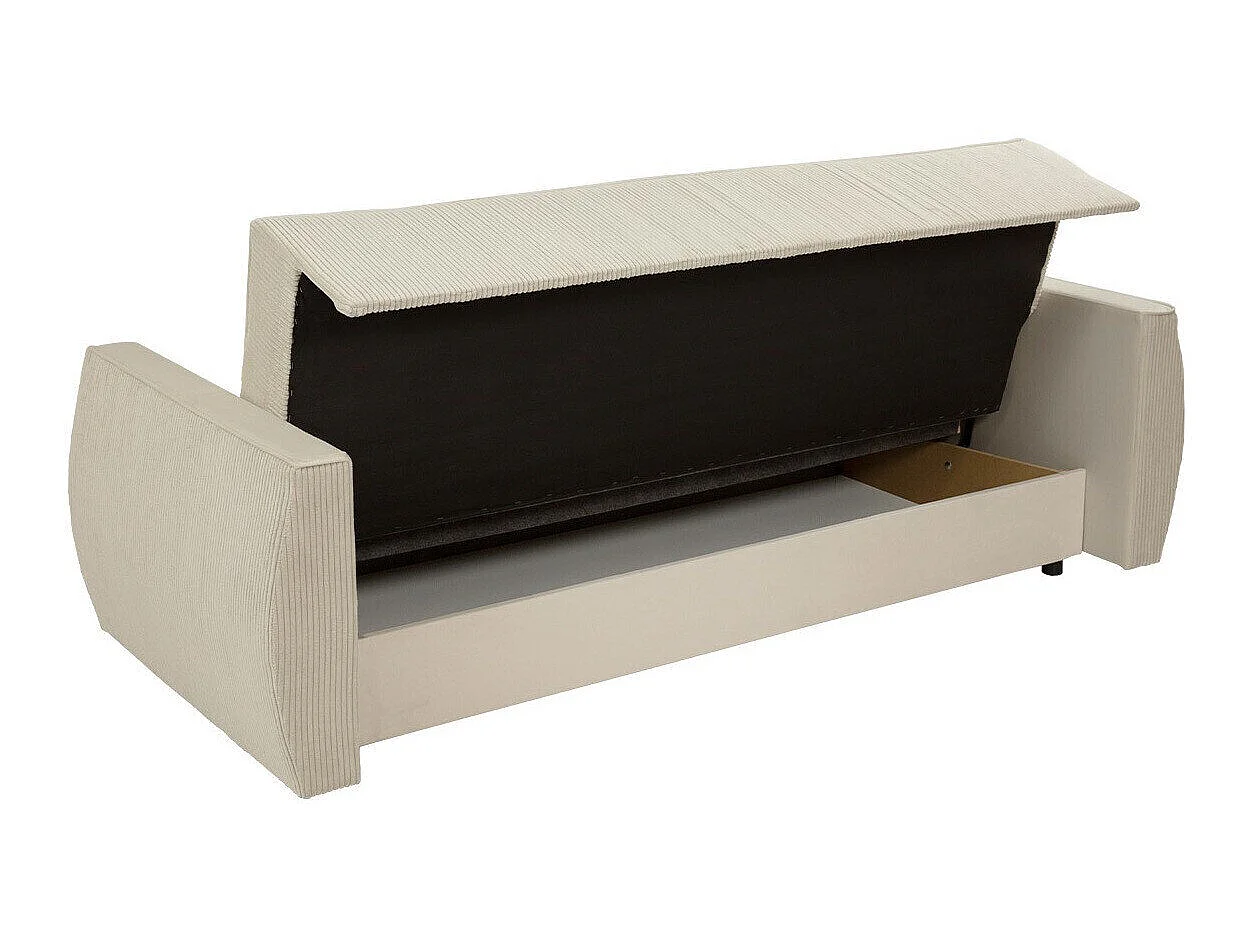 Canapé convertible clic-clac 2 places en velours bleu EDINBURG 93x225x98 cm