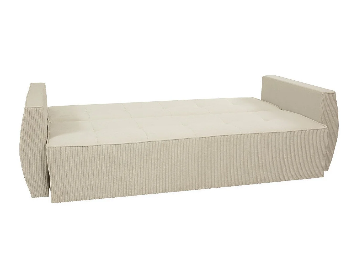Canapé convertible clic-clac 2 places en velours bleu EDINBURG 93x225x98 cm