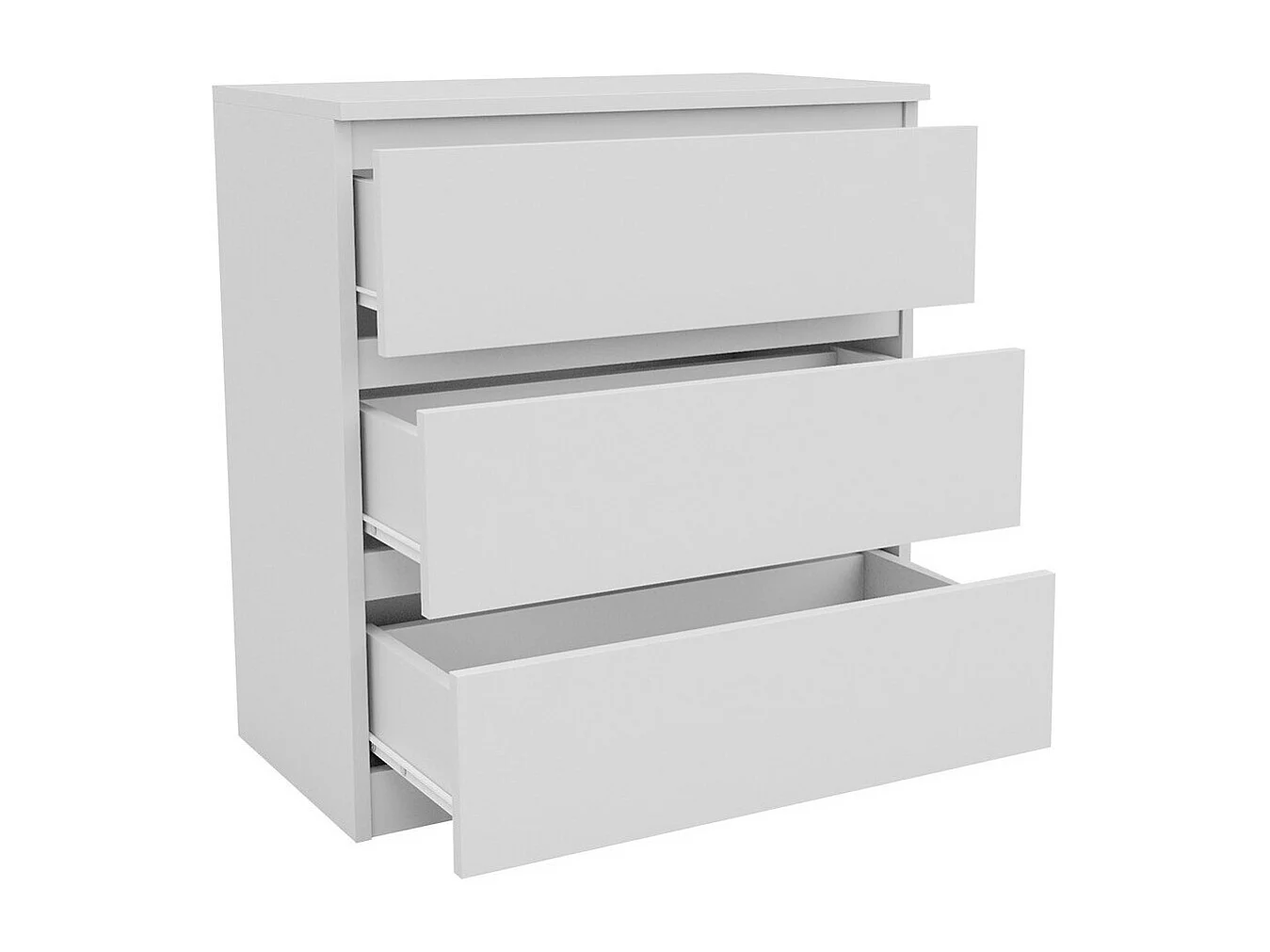 Commode Comfivo 159, Blanc, Avec tiroirs, Nombre de tiroirs: 3, 77x70x40cm