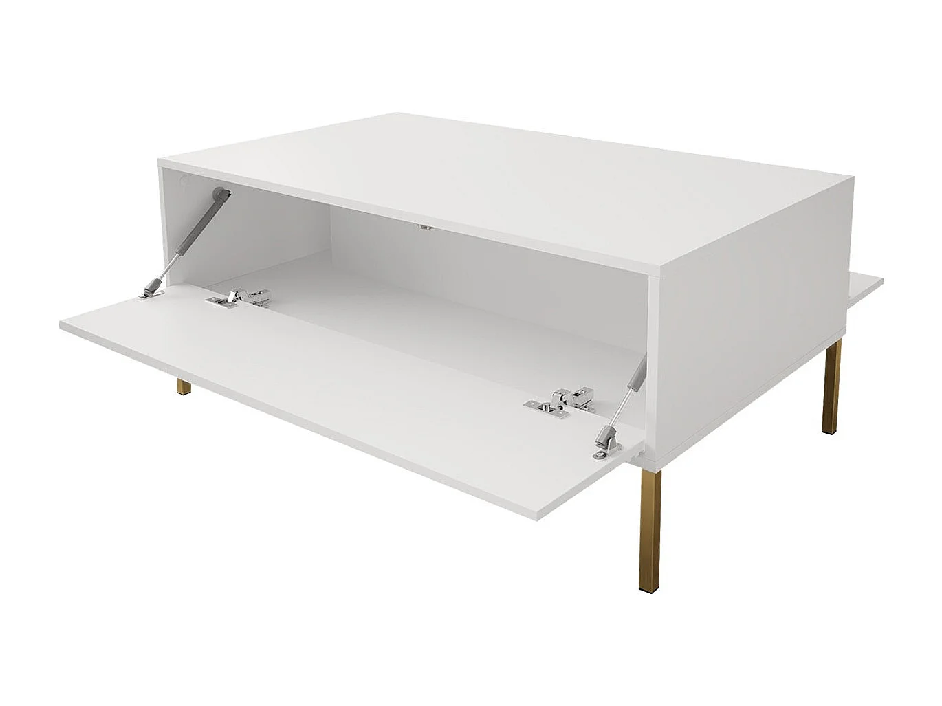 Table basse Verteni 104, Noir, 46x60x100cm, Stratifié, Angulaire