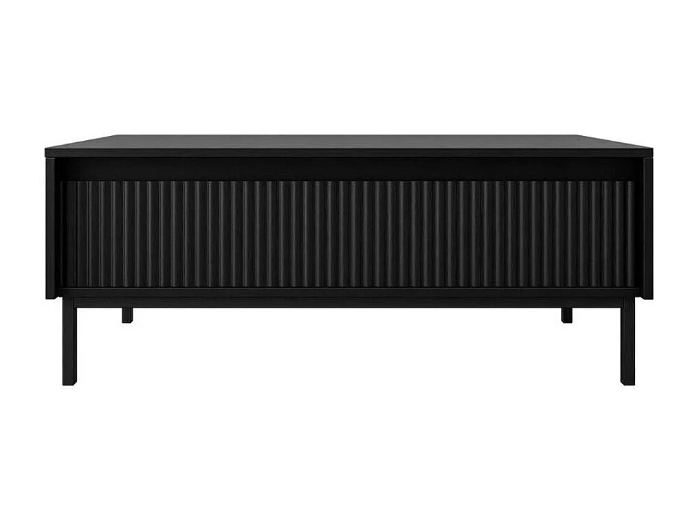 Table basse Comfivo Delruva 102, Noir, 40x50x100cm, Stratifié, Angulaire