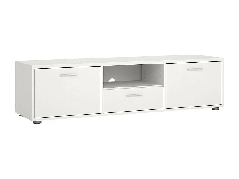 Móvel TV Dthorsb, Aparador de sala, Móvel baixo para TV, Base de parede equipada, 147x40 h38 cm, Branco