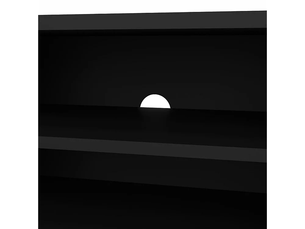 Fernsehschrank Dtheat, Ständer für Wohnzimmerfernseher, Niedriges Wohnzimmer-Sideboard, TV-Ständerbasis, 173x40 h33 cm, Schwarz