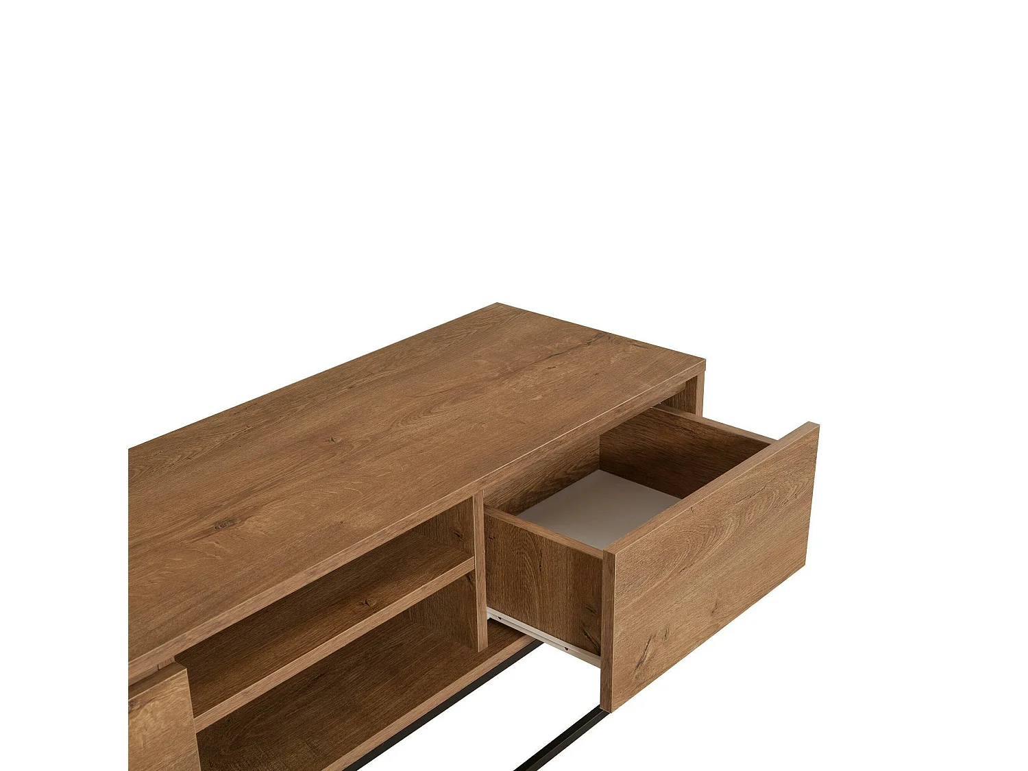 Mobile Porta tv Corinna, un Ripiano, 40x140x50h cm Marrone Noce