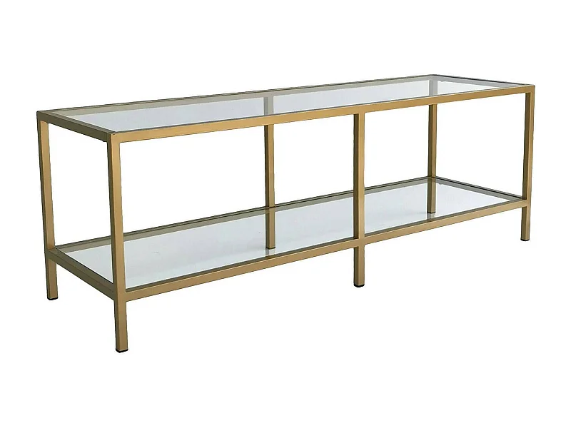 Mobile Porta tv Donata, 2 Ripiani, 40x130x45h cm oro