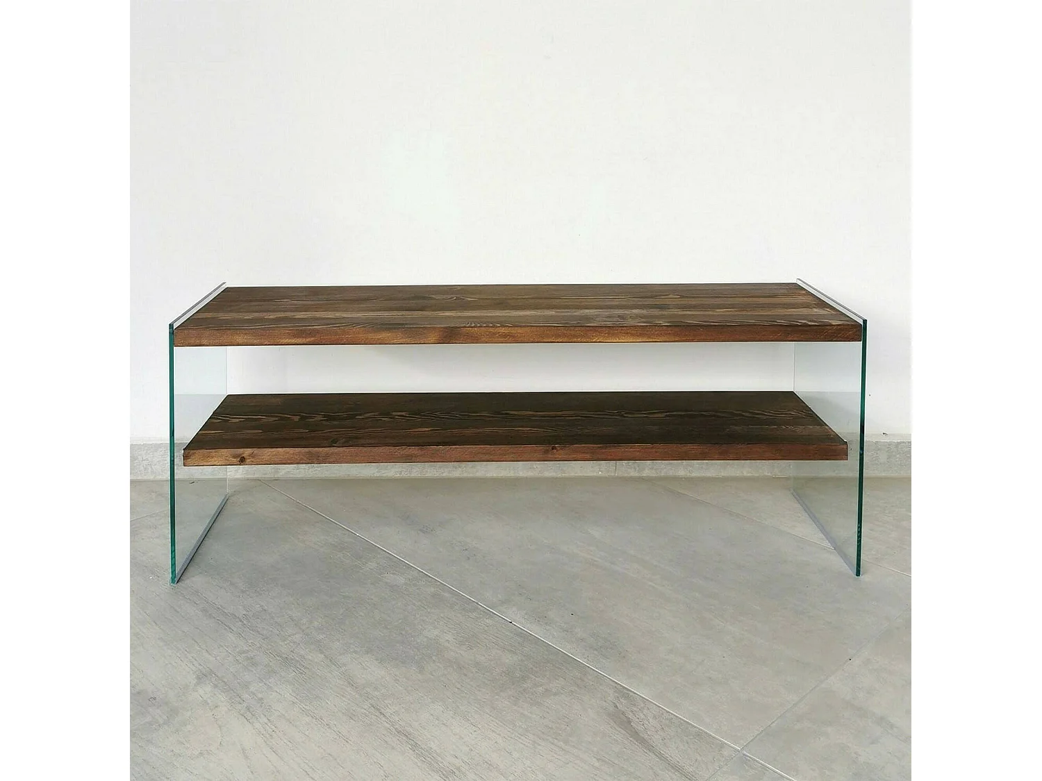 Dpianc tv-meubel, woonkamer dressoir, laag tv-meubel, inbouw wandonderstel, 120x35h45 cm, walnoot