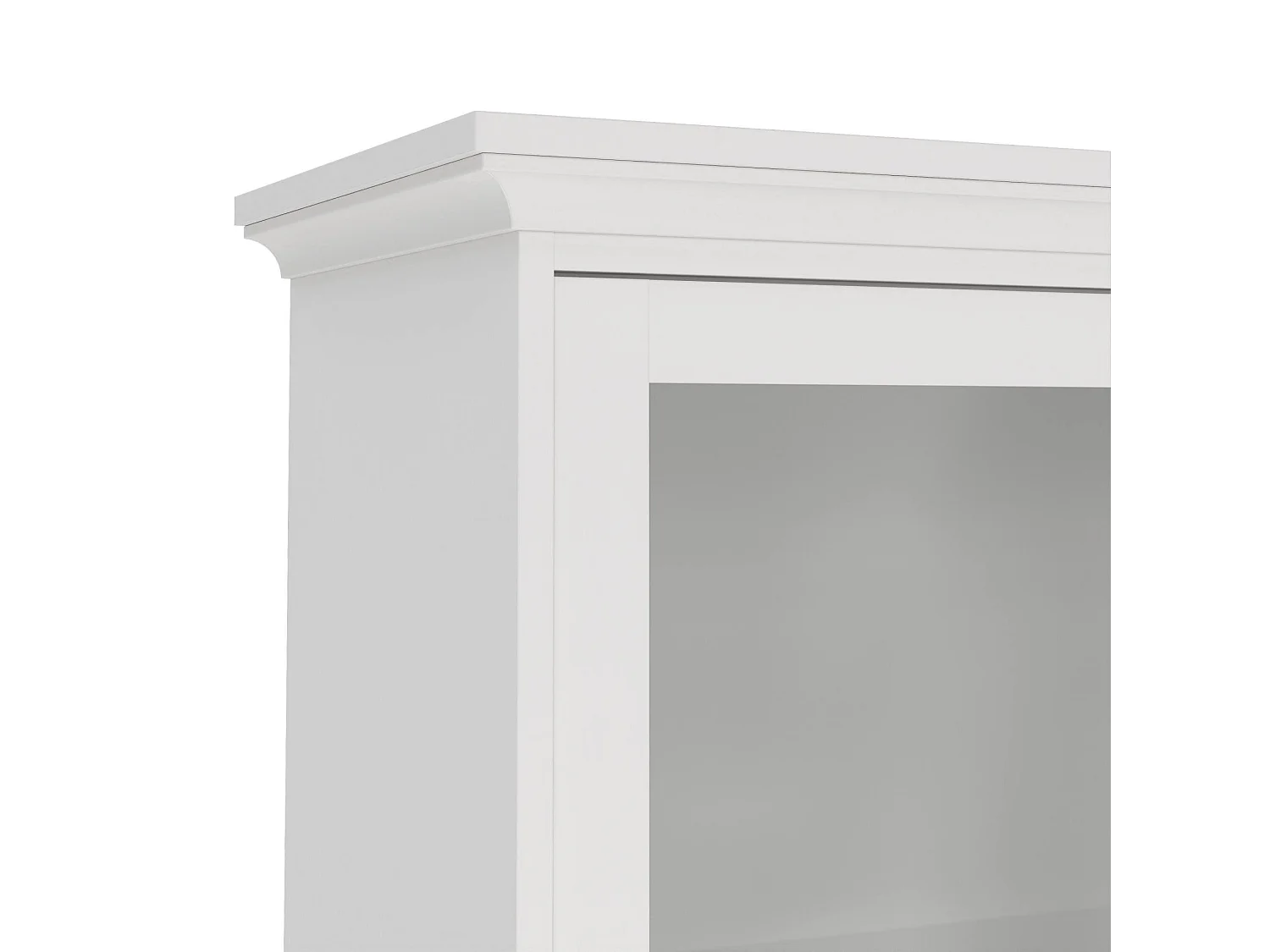 Dvatt vitrinekast, Vitrinekast, Multifunctionele vitrinekast, Woonkamerdressoir, 96x42 h201 cm, Wit