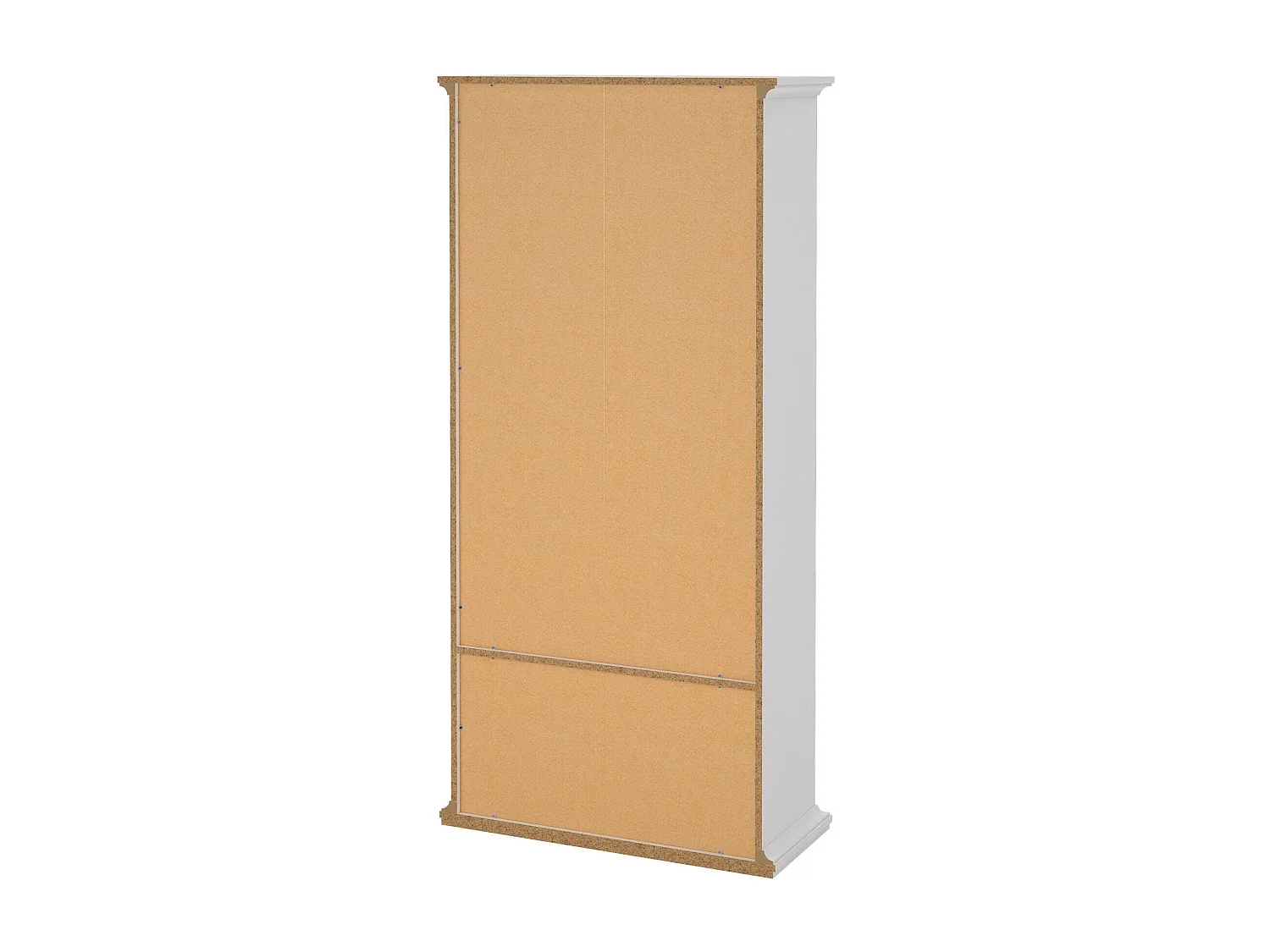 Vitrine Dvatt, Glas-Sideboard, Mehrzweckvitrine, Hängendes Bücherregal mit Glastüren, 96x42 h201 cm, WeiÃŸ
