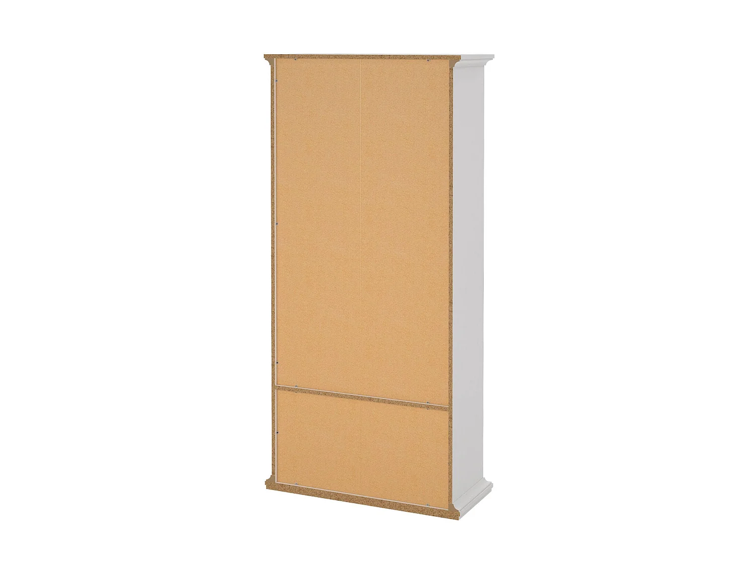 Vitrine Dvatt, Buffet d'exposition, Vitrine polyvalente, Buffet de salon, 96x42 h201 cm, Blanc