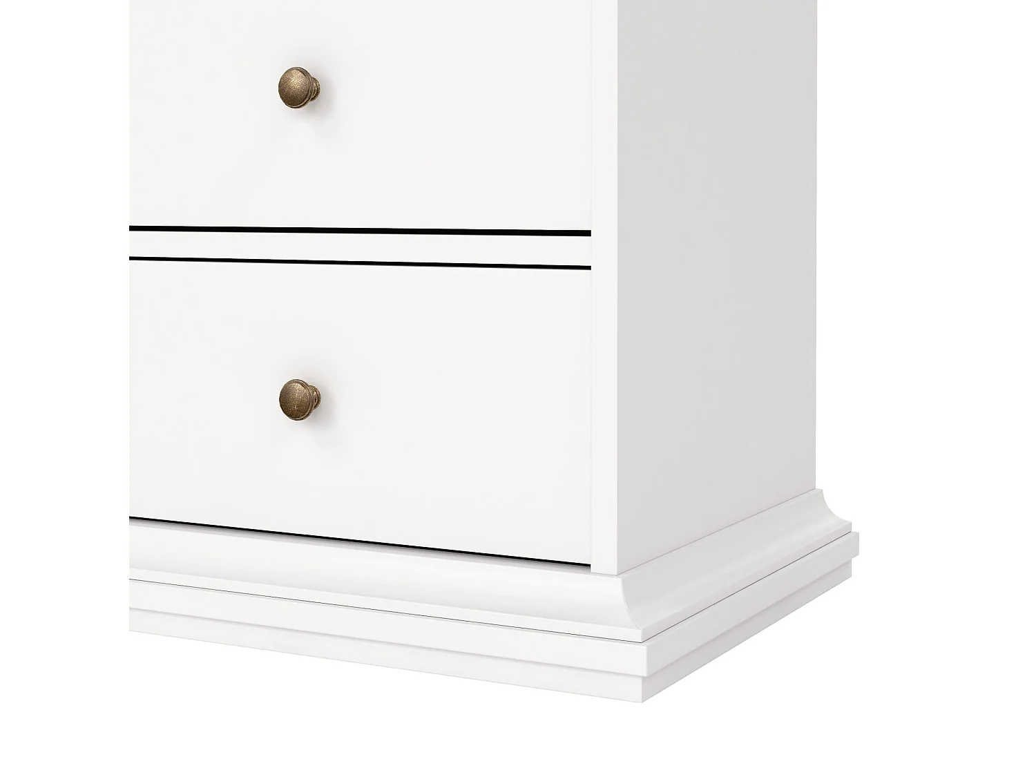 Vetrina Honore, 2 Cassetti, 41.6x96.2x200.8h cm Bianco, Mobile Espositore