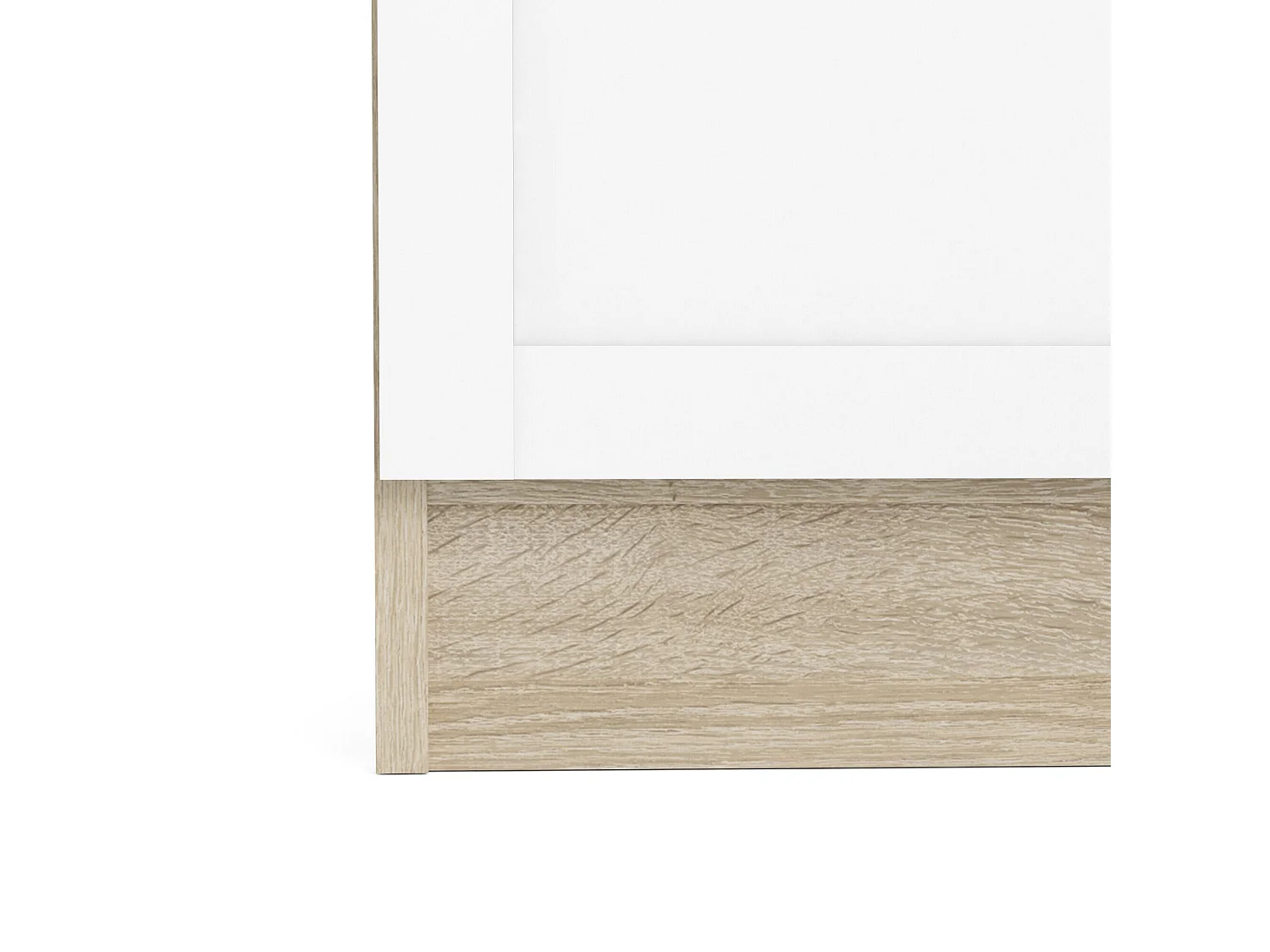 Bibliothèque Dsoffrid, Etagère de bureau, Porte-livre mobile, Librairie, 79x28 h203 cm, Chêne et Blanc