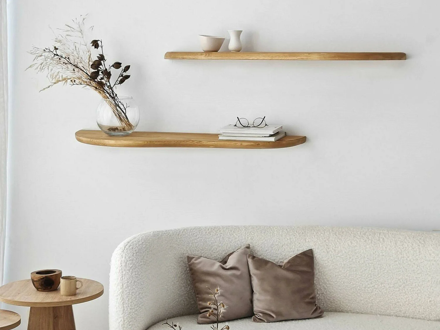 Étagère murale Alnila, Étagère, Tablette murale, Rayonnage polyvalent, 100x25h3 cm, Chêne