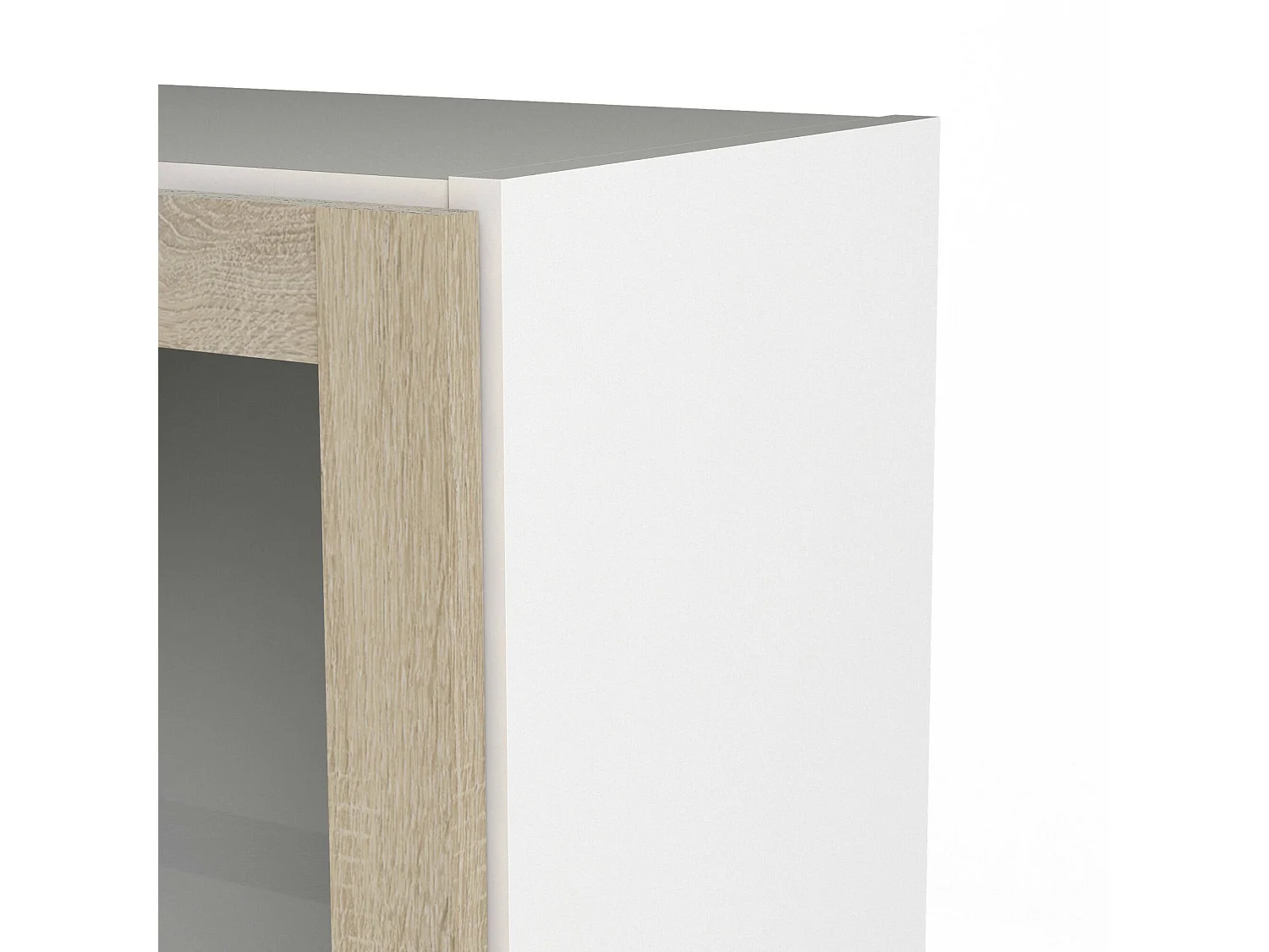 Dsitu boekenkast, Kantoorplank, Boekenkast, Bibliotheek, 41x28 h203 cm, Wit en Eiken
