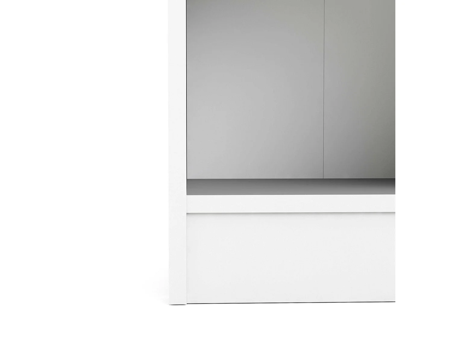 Dsitu boekenkast, Kantoorplank, Boekenkast, Bibliotheek, 41x28 h203 cm, Wit en Eiken