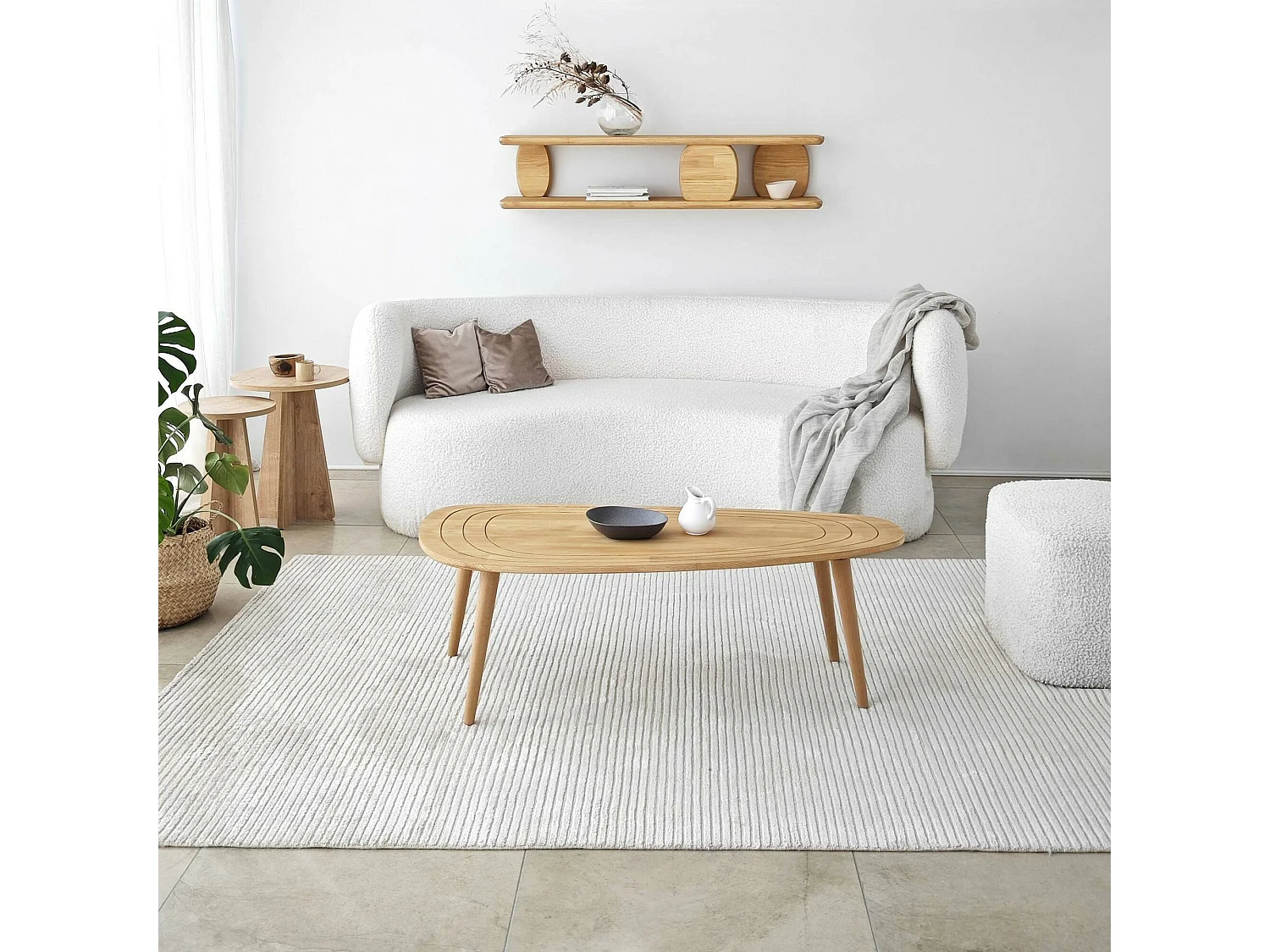 Étagère murale Orionia, Étagère, Tablette murale, Rayonnage polyvalent, 120x24h30 cm, Chêne