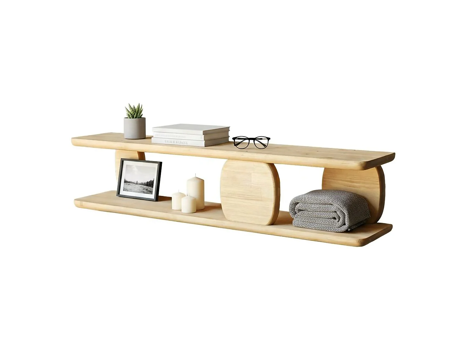 Étagère murale Orionia, Étagère, Tablette murale, Rayonnage polyvalent, 120x24h30 cm, Chêne
