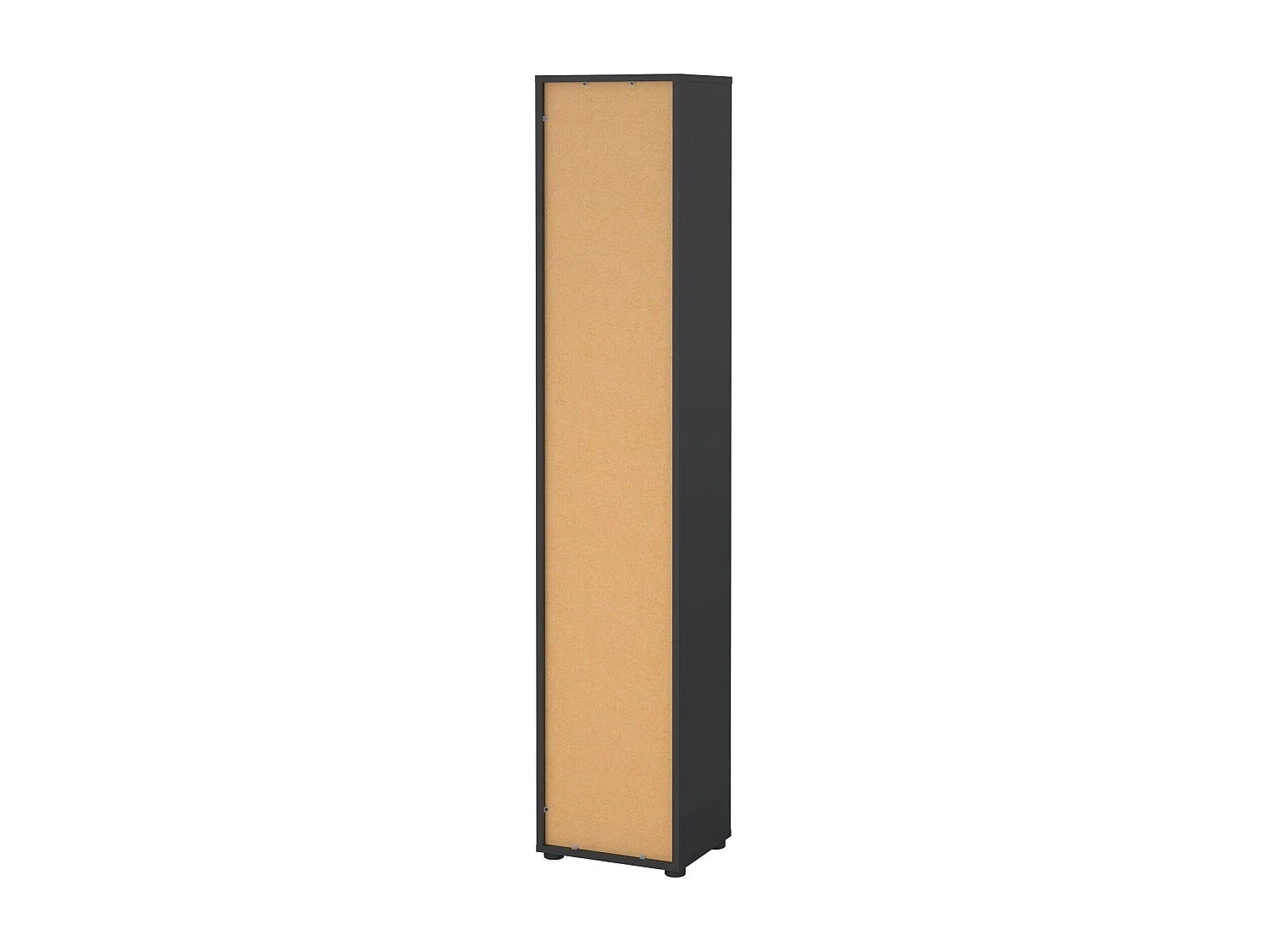 Bibliothèque Dtedesc, Etagère de bureau, Porte-livre mobile, Librairie, 41x34 h205 cm, Chêne et Gris