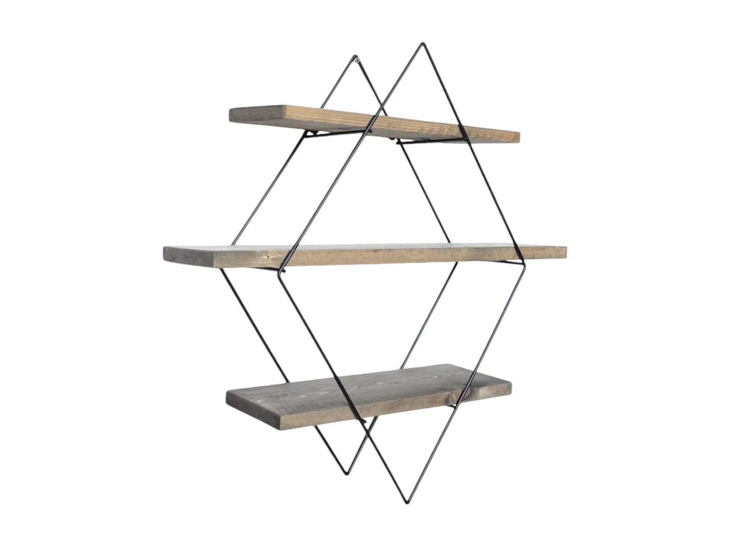 Dkovalenk plank, Plank, Wandplank, Multifunctionele planken, 60x14 h60 cm, Walnoot en Zwart