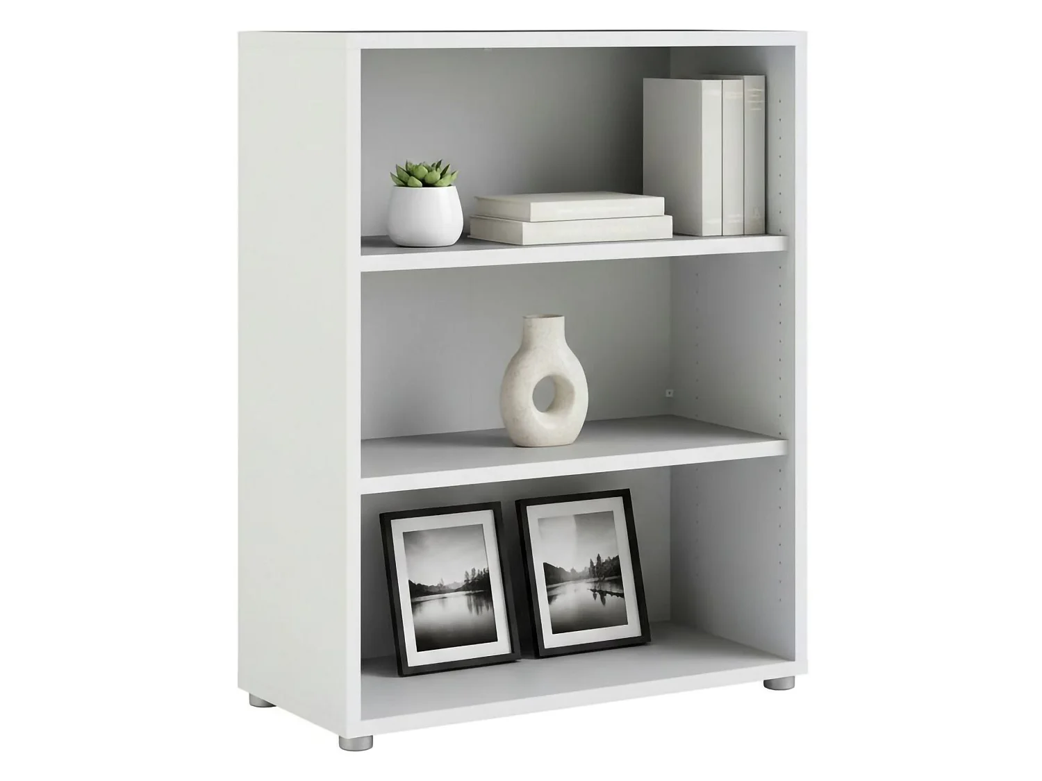 Dterlizz boekenkast, Kantoorplank, Boekenkast, Bibliotheek, 89x40 h113 cm, Wit