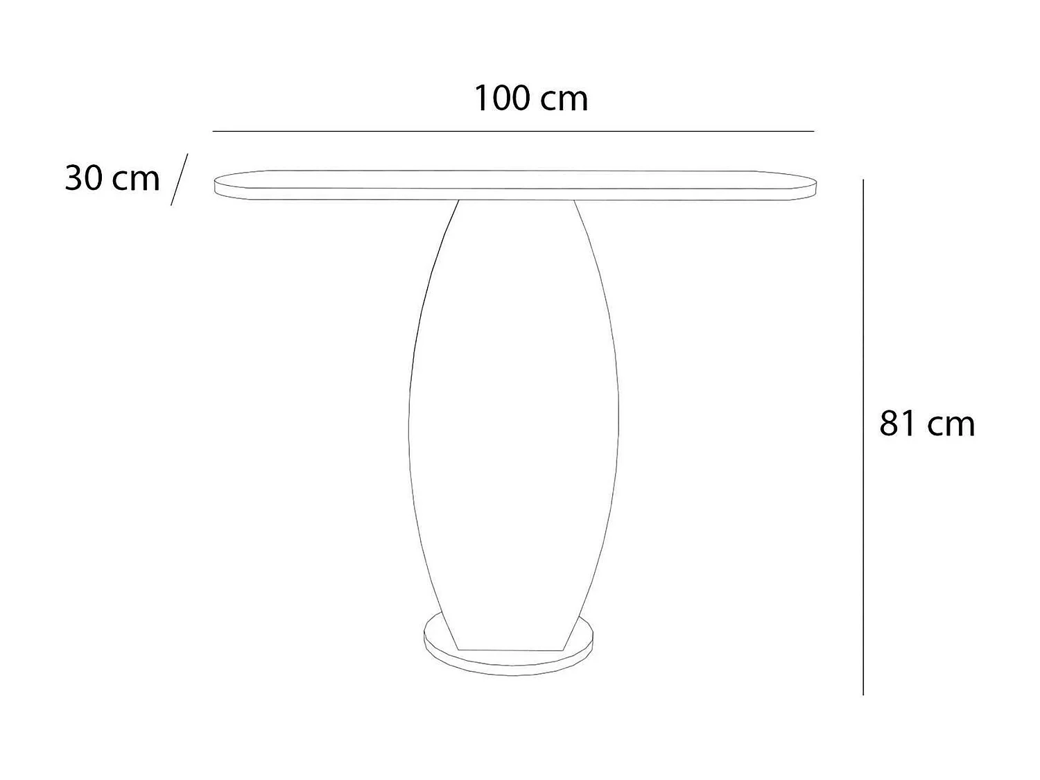 Consolle Assuntina, Peso Supportato 15 kg, 30x100x81h cm Nero Antracite