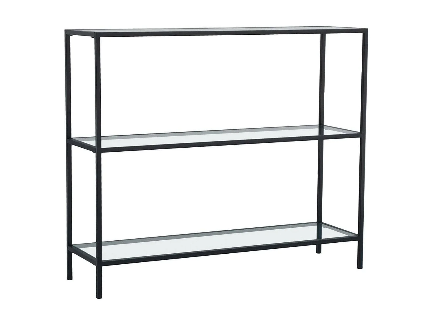 Console Elara, Table polyvalente, Armoire de rangement, Bureau du couloir, 100x30 h85 cm, Noir